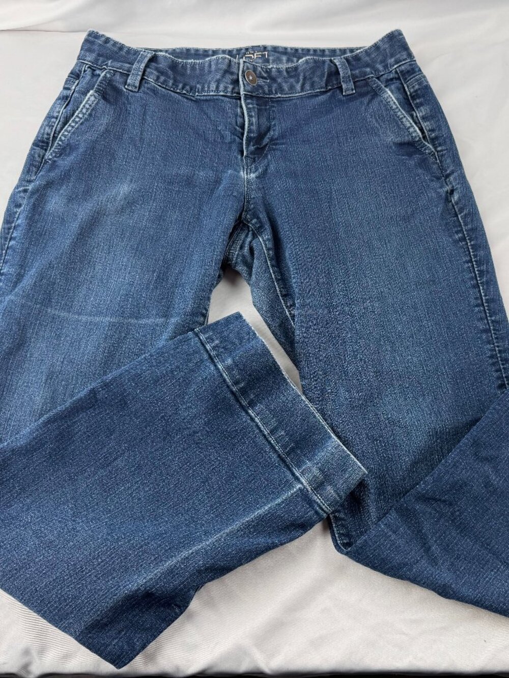 LOFT Women Blue Vintage Denim Modern Flare Jeans Stretch Pants Size 6 Regular